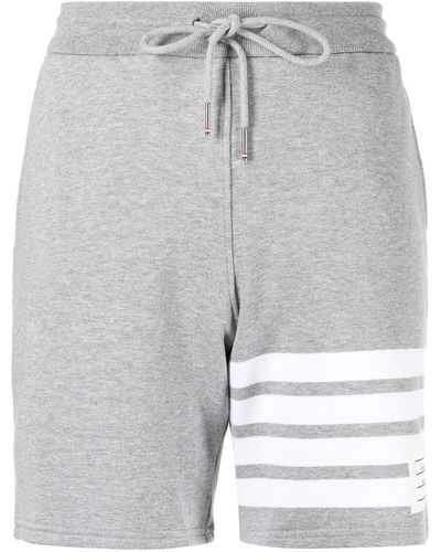 Thom Browne 4-bar Stripe Track Shorts - Grey