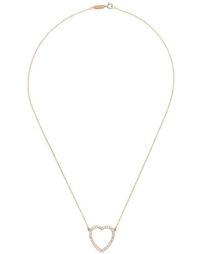 Jennifer Meyer 18kt Yellow Gold Large Open Heart Sapphire Necklace - Metallic