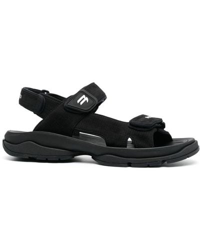 Balenciaga Tourist Brand-patch Mesh Sandals - Black