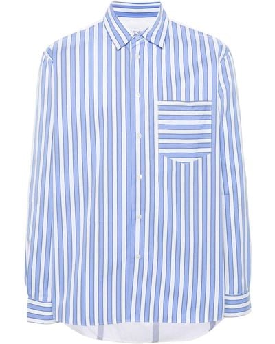 JW Anderson Blue And White Cotton Shirt