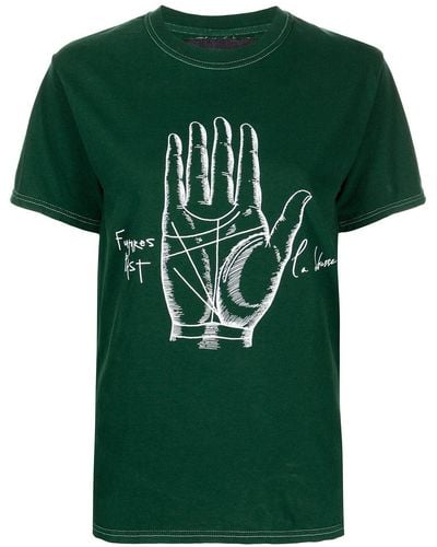 LA DETRESSE T-shirt Met Print - Groen