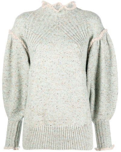 Ulla Johnson Ramira Puff-shoulder Sweater - Blue