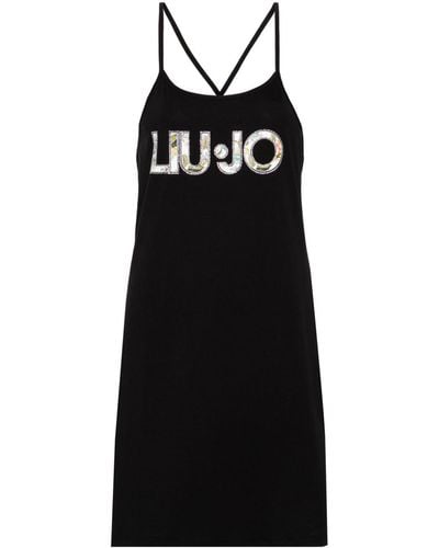Liu Jo Logo-print Jersey Minidress - Black