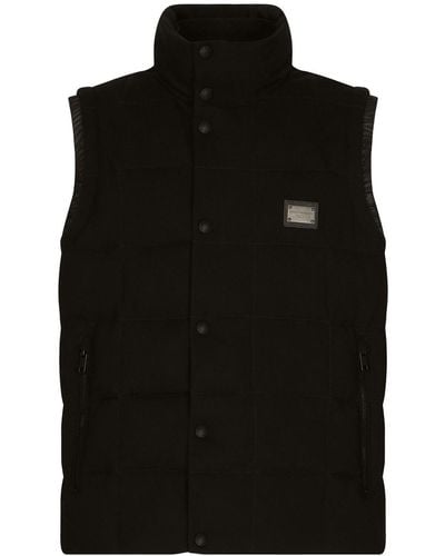 Dolce & Gabbana Logo-tag Padded Vest - Black