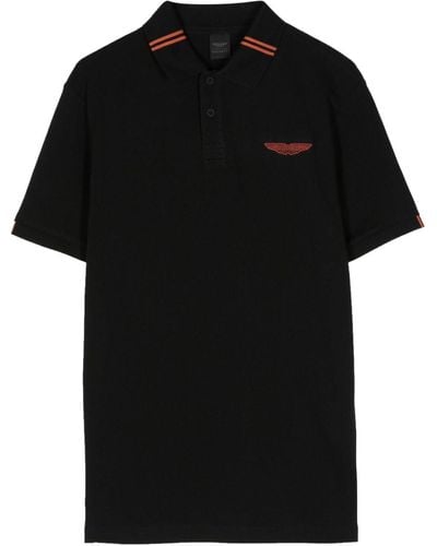 Hackett Aston Martin Logo Polo Shirt - Black