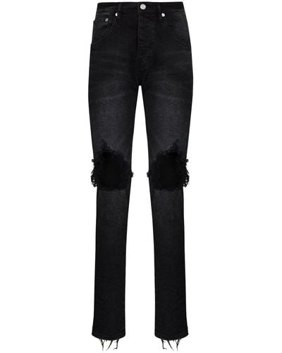 Purple Brand Vaqueros slim Wash Blowout - Negro