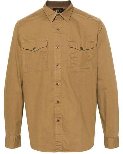 RRL Katoenen Overhemd - Bruin