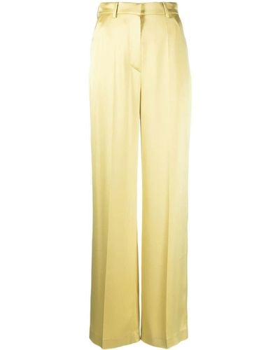 Nanushka Kezia Satin Wide-leg Trousers - Yellow