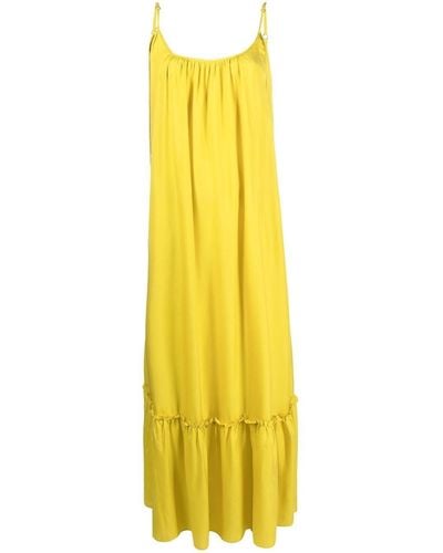 P.A.R.O.S.H. Tie-strap Maxi Dress - Yellow