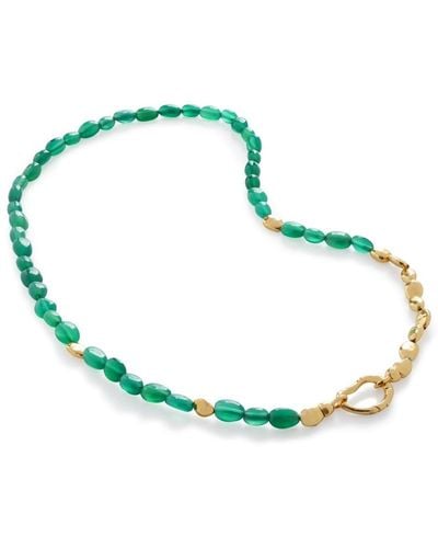 Monica Vinader Rio Onyx Beaded Necklace - Green