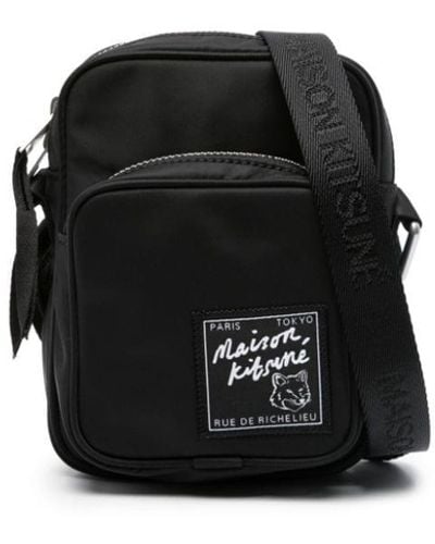 Maison Kitsuné The Traveler Cross Body Bag - Black