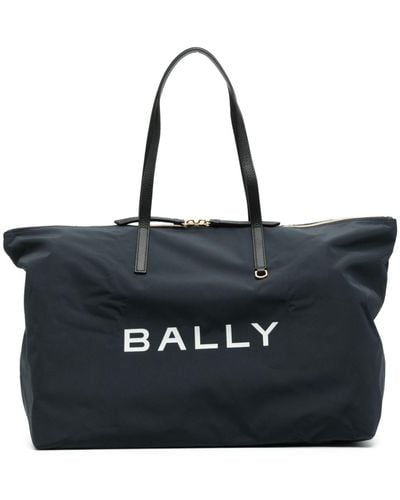 Bally Foldable logo-print tote bag - Nero