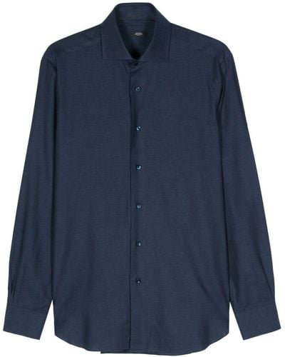 Barba Napoli Long-sleeve Shirt - Blue