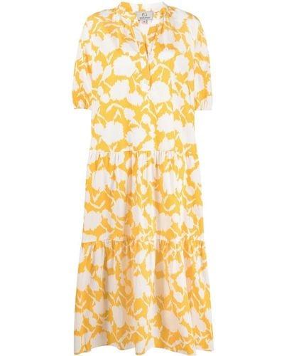 Woolrich Kleid mit Blumen-Print - Mettallic
