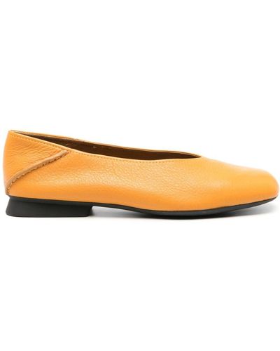 Camper Casi Myra Leather Ballerina Shoes - Orange