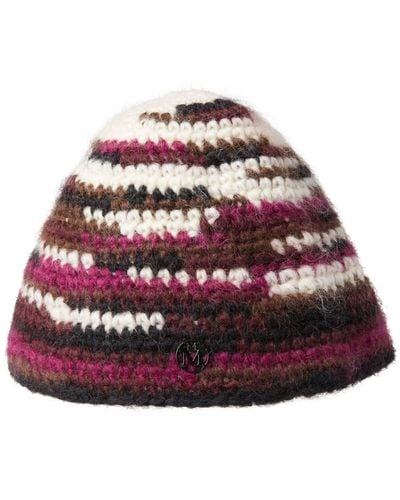 Maison Michel Mini Jin Brushed Mohair Beanie - Red