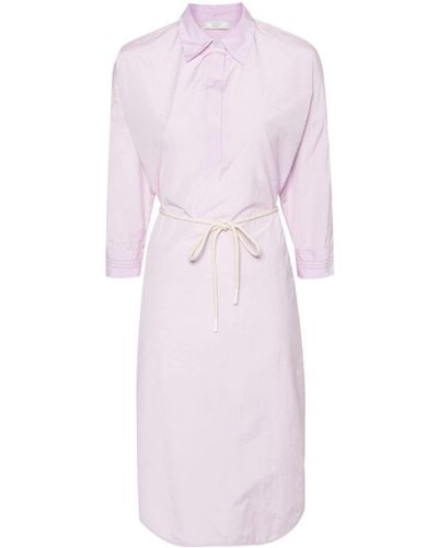 Peserico Bead-detail Poplin Shirt Dress - Pink