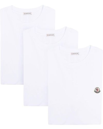 Moncler T-shirt à patch logo - Blanc