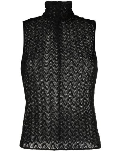 Missoni Top a collo alto - Nero