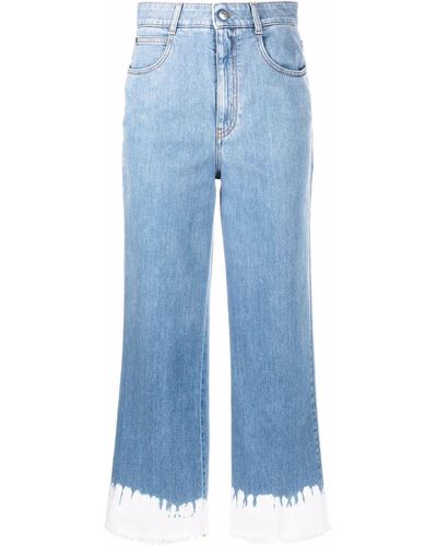 Stella McCartney Cropped-Jeans mit hohem Bund - Blau
