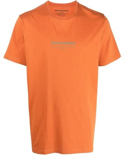 Maharishi T-shirt Met Print - Oranje