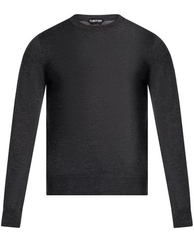 Tom Ford Fine-knit Crew-neck Sweater - Black