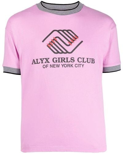 1017 ALYX 9SM Slogan-print Short-sleeved T-shirt - Pink