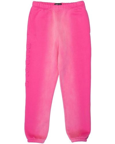 Purple Brand Pantalones de chándal con aplique del logo - Rosa