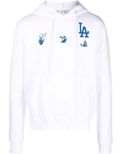 Off-White c/o Virgil Abloh Sudadera LA Dodgers con capucha y logo - Blanco