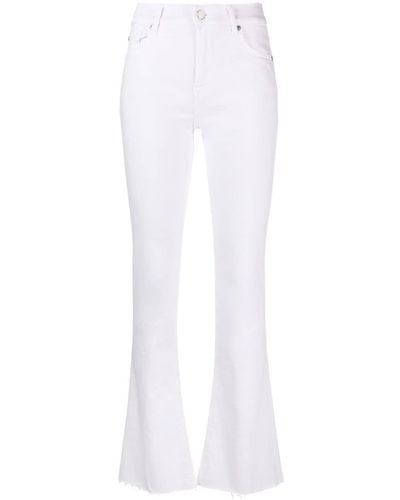 7 For All Mankind Raw-cut Bootcut Jeans - White