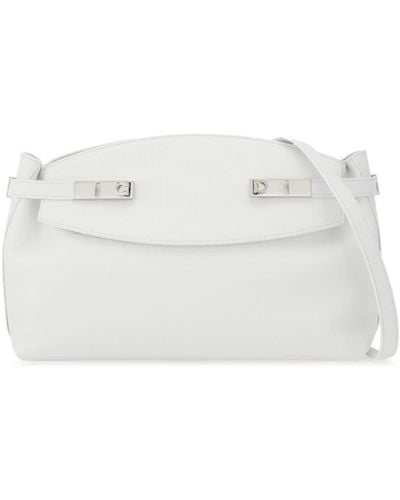 Ferragamo Hug Leather Clutch Bag - White