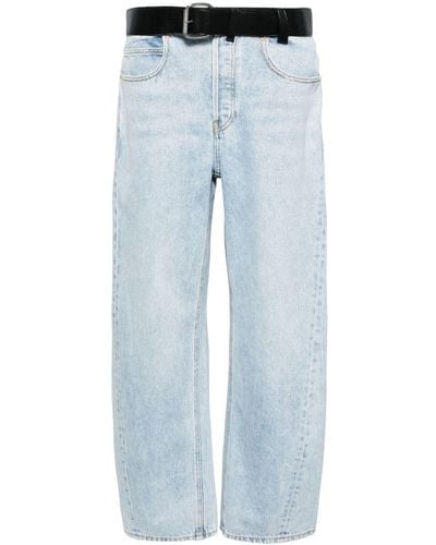 Alexander Wang Pantalones anchos con cinturón - Azul