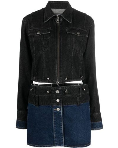 ANDERSSON BELL Cut-out Denim Jacket - Black