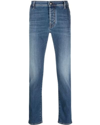 Jacob Cohen Tief sitzende Slim-Fit-Jeans - Blau