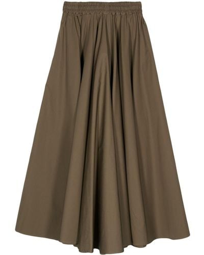 Aspesi High-waisted Flared Skirt - Brown