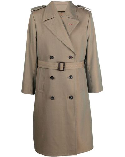 Maison Margiela Double-breasted Wool Trench Coat - Natural