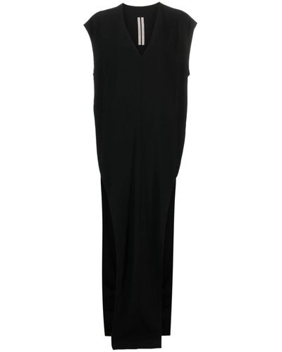 Rick Owens V-neck Floor-length Dress - Black