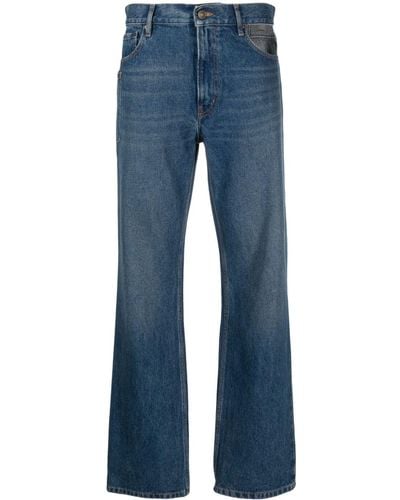 Gauchère Cut-out Straight-leg Jeans - Blue