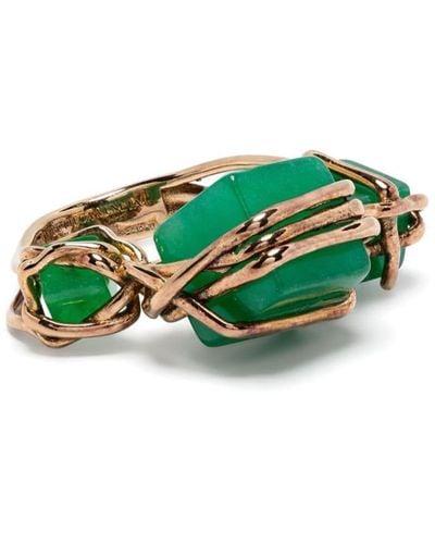 Bottega Veneta Jade Twist-detail Ring - グリーン