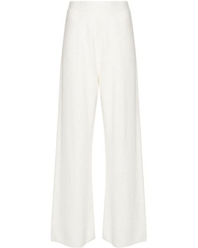 Fabiana Filippi Sequin-embellished Knitted Trousers - White