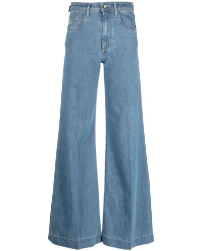 Jacob Cohen Jeans Met Wijde Pijpen - Blauw