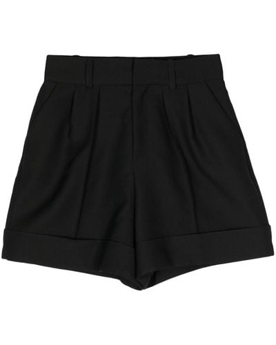Dice Kayek High-rise virgin wool-blend shorts - Noir