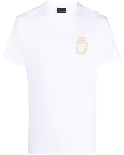 Billionaire Chest Embroidered-logo T-shirt - White