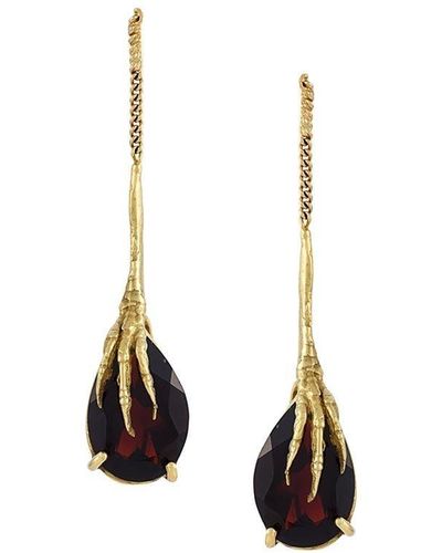 Wouters & Hendrix 18kt Yellow Gold 'crow's Claw' Earrings - White