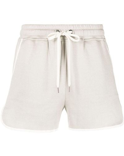 Eleventy Pantalones cortos de chándal con cordones - Blanco