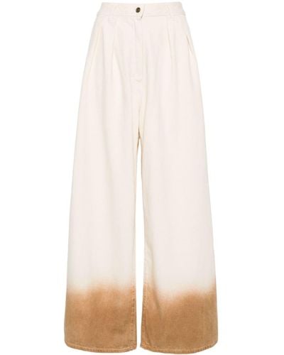 Alanui Bright Hues Wide-leg Jeans - White