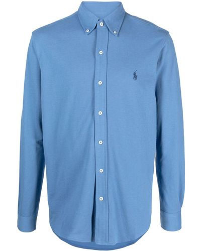 Polo Ralph Lauren Chemise en coton à motif brodé - Bleu