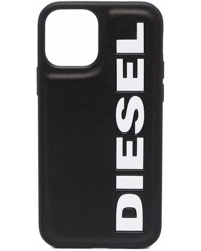 DIESEL Iphone 12 Mini Telefoonhoesje Met Logoprint - Zwart