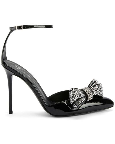 Giuseppe Zanotti Mahrtina 105mm Bow-detail Court Shoes - Black