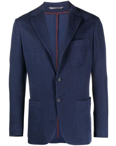 Canali Blazer Met Enkele Rij Knopen - Blauw